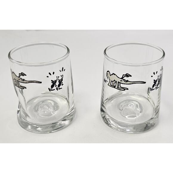 4 Vintage 70's BC Comic Johnny Hart Anteater Pinched Rocks Glasses 8 oz 3.5"T - Picture 7 of 14